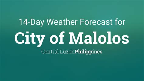 Weather Forecast City of Malolos, Bulacan .